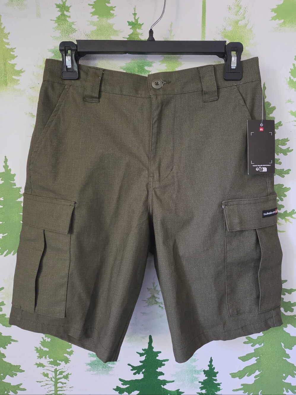 Quiksilver Men's Olive Cargo Shorts